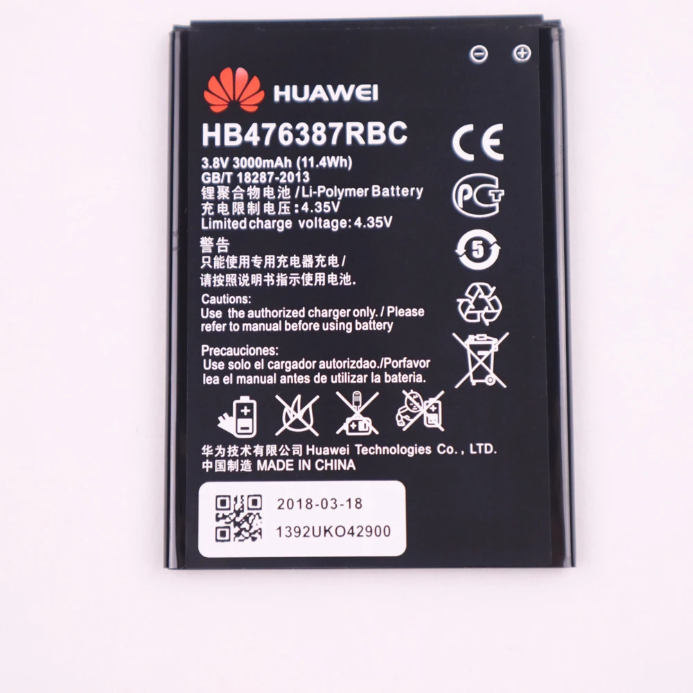 

Аккумулятор HB476387RBC для Huawei Honor 3X, G750, B199, 100% мА · ч, 3000