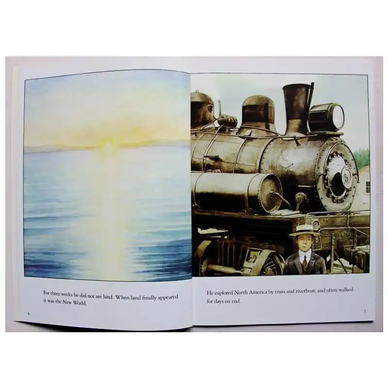 Дед's Journey By Allen Say развивающая английская книга с картинками обучающая Карта