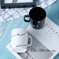12oz 350ml modern marble decorative pattern ceramic mug home office porcelain coffee milk tea drinking mug creative drinkware
