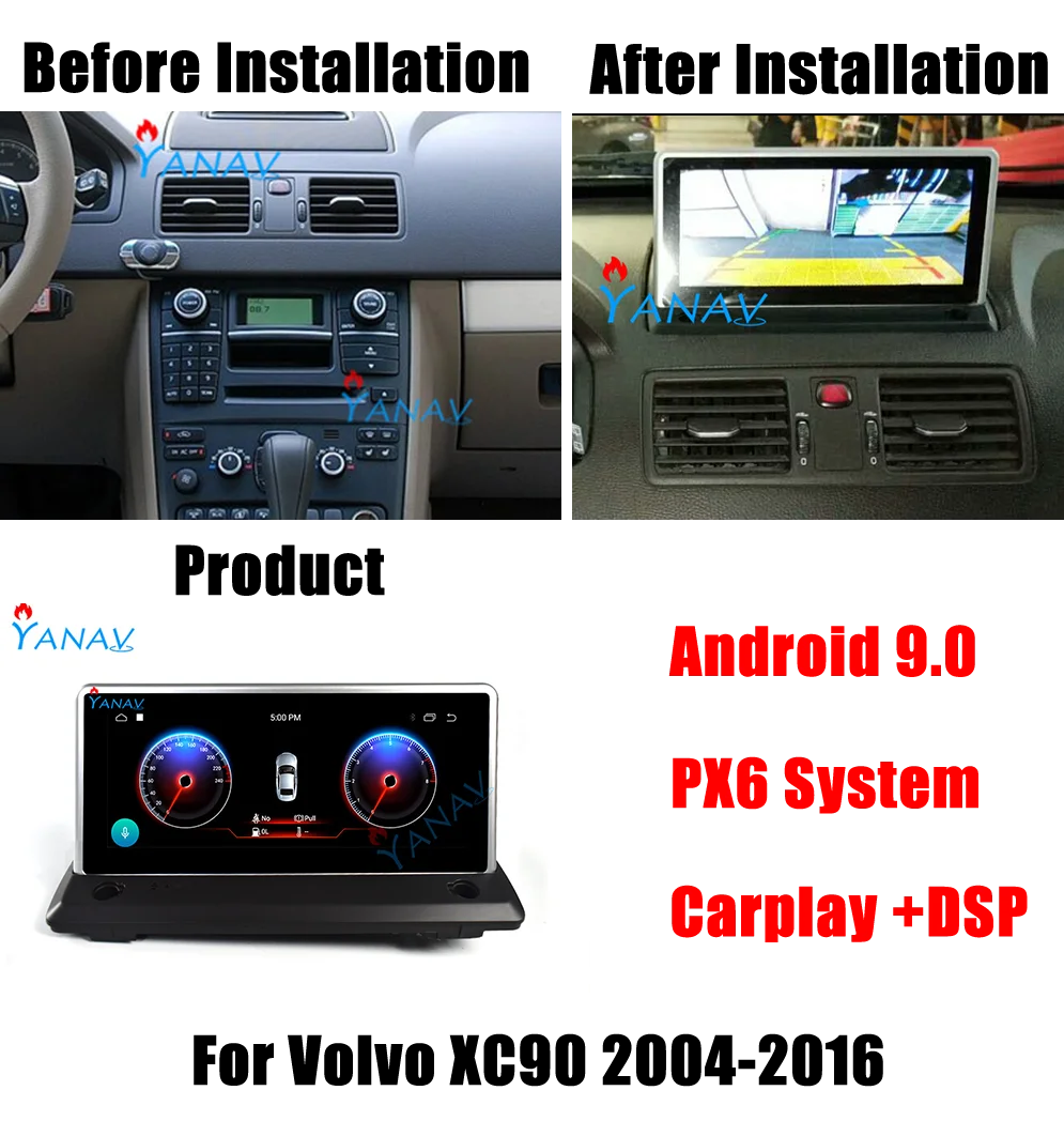 

Px6 Car Radio Multimedia Player 2 Din Android For Volvo Xc90 2004 2005 2006 2007 2008 2009 2010-2016 GPS Navigation Autoradio