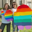 Игрушка антистресс с эффектом поп-пузырьков гигантская поп-игрушка попит светящийся большой симпатичный диммер игрушка-антистресс детская бабочка краситель подарок