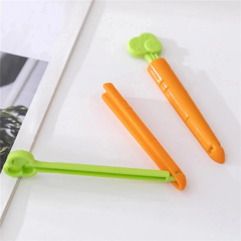 

High 5/10/20Pcs Carrot Food Bag Sealing Clip Fresh-Keeping Clamp Sealer for Food and Snack Bags Kitchen LG66