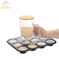 plastic cupcakewafflepancake batter dispenser funnel doughcake dispenser batter pourer crepe muffin mix baking tools c0013