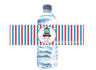 Beverage sticker1 10 Парти Томас на день рождения настраиваемый Набор Люкс вечерние одноразовые детские тематические вечерние украшения - Цвет: Beverage sticker1 10