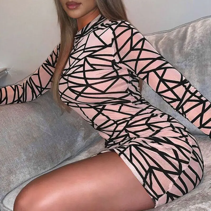 2019 модное женское платье сексуальное перспективное облегающее в полоску