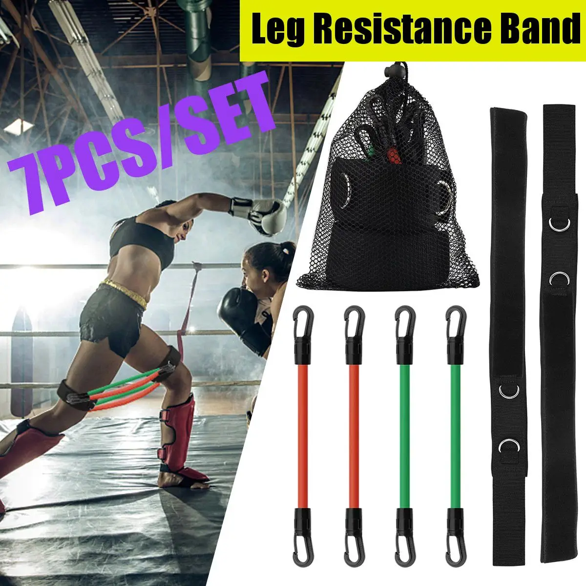 

Leg Resistance Bands Taekwondo Trainer Pull Rope Running Speed Agility Train Exercise Jump Training Latex Elastic Bands Fitness