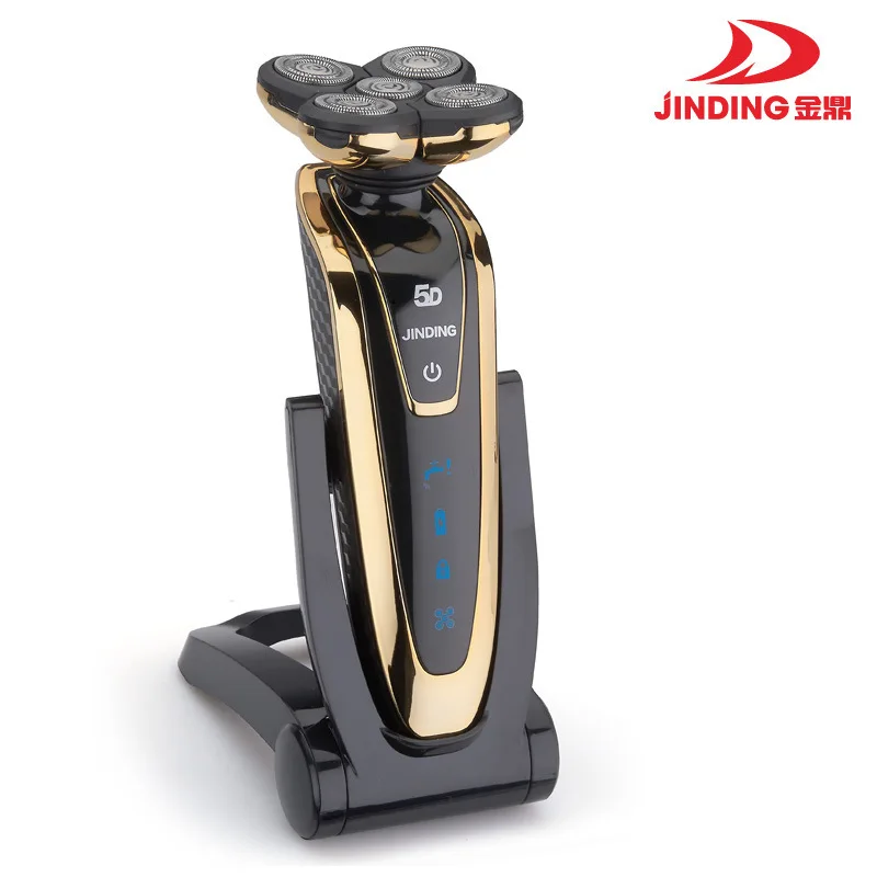 

Перезаряжаемая Бритва для всего тела JINDING, бритвенная машина 5D с плавающей головкой для мужчин, водонепроницаемая электрическая бритва D40