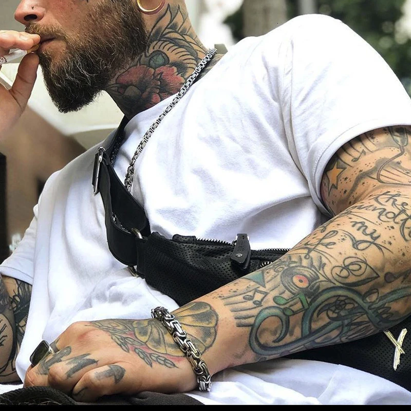 Мужской Браслет манжета из нержавеющей стали|Цепочки и браслеты| |