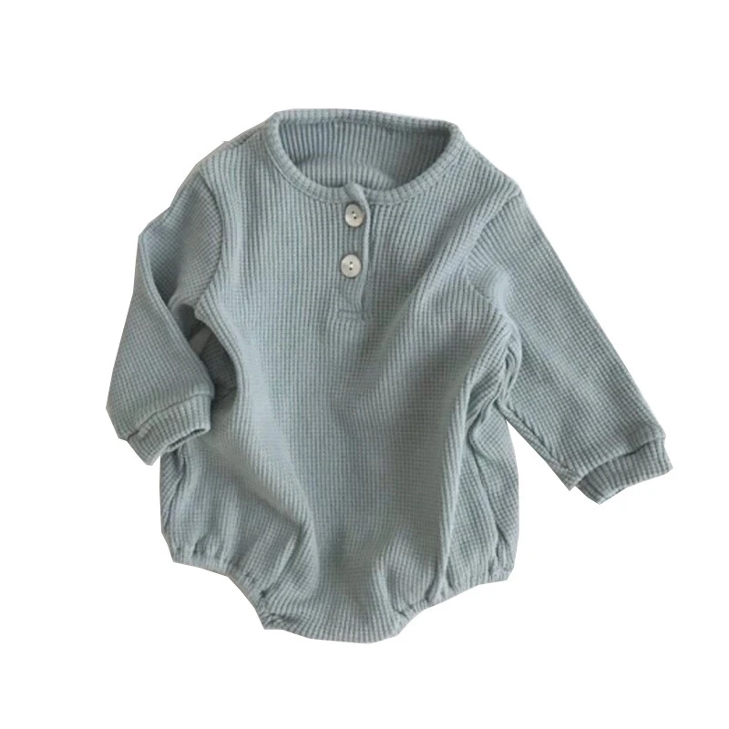 Модный осенне весенний вязаный свитер для малышей из хлопка с длинными рукавами