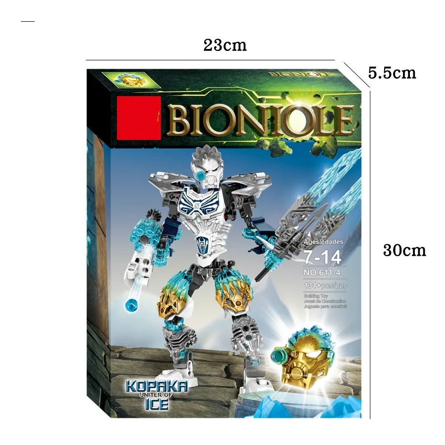 BIONICLE 131 шт. фигурки со льдом Kopaka 611 4 набор строительных блоков игрушки для детей