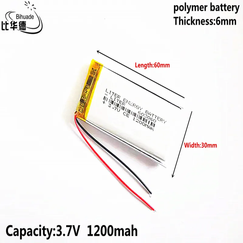 Fone de Ouvido Pçs a Alta Polímero de Lítio para Mp3 Qualidade Bateria Recarregável Lipo Almofada Dvd Bluetooth Câmera 10 3.7v 1200mah 603060