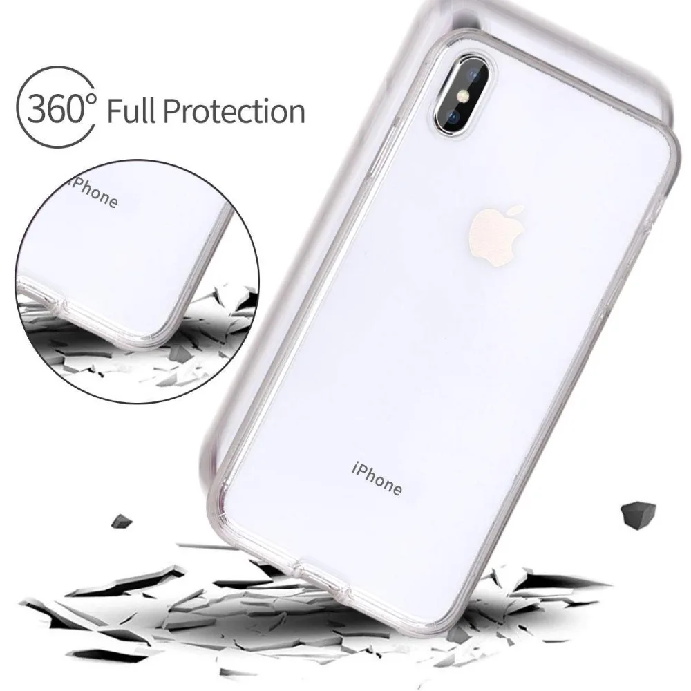 Чехол для Apple iPhone 13 12 11 Pro Max 8 7 6 Plus SE XR силиконовый прозрачный чехол из ТПУ и