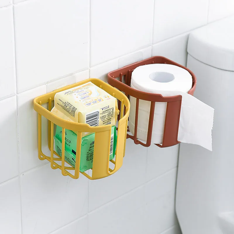 

Bathroom Shelves Household Items Toilet Paper Rack Tissue Box Wall-Mounted Toilet Toilet Paper Holder Roll Paper Box