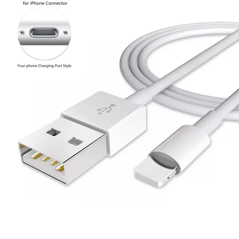 for iPhone 8Pin Двойное USB зарядное устройство 2A Быстрая зарядка Путешествия ЕС вилка адаптер портативное Сетевое зарядное устройство кабель мобильного телефона для iPhone samsung Xiaomi - Тип штекера: for iPhone 8Pin