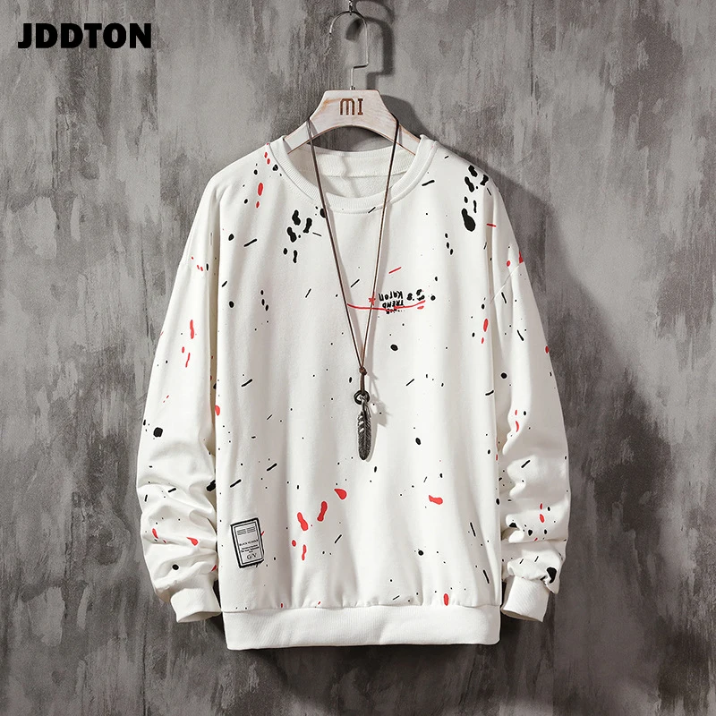 Мужская Повседневная Толстовка JDDTON свободная кофта с длинными рукавами и