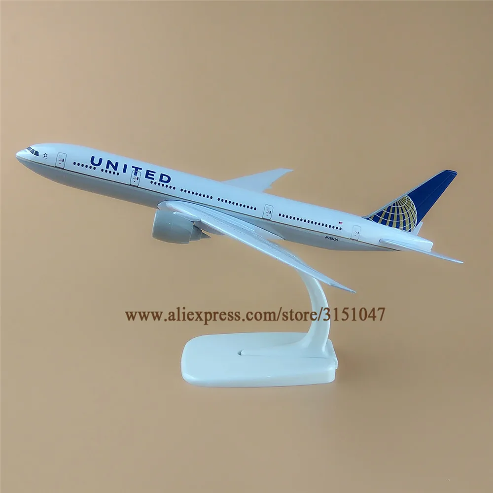 20 см Air American United Boeing 777 B777 Airlines модель самолета сплав Металл литье под давлением