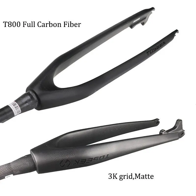 Углеродная вилка для горного велосипеда TOSEEK 1 1/8 коническая жесткий прямой