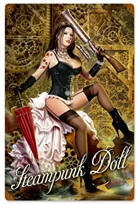 

Vintage Style Metal Tin Sign Pinup Girl Decoration Poster Home Bar Restaurant Garage Cafe Art Gift Metal Sign