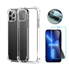 Чехол для телефона для iPhone 13 Pro Max, защита экрана телефона, прозрачная оболочка для iPhone 13, мини подушка безопасности, Противоударная оболочка, стекло для объектива