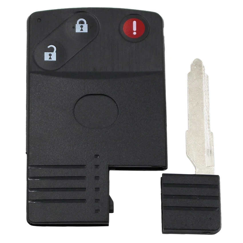 

KEYECU 10 Pcs/lot Smart Card Remote Key Shell Case Fob 2+1 /3/ 3+1 /4 Button for MAZDA 5 6 CX-7 CX-9 RX8 Miata Uncut Blank Blade