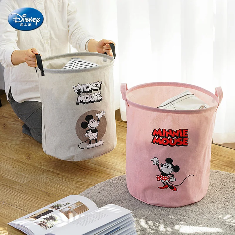 Mickey Mouse Donald Duck Storage Bucket Basket Cute Cartoon Clothing Tools Cloth Box Foldable Bag Polyester | Дом и сад