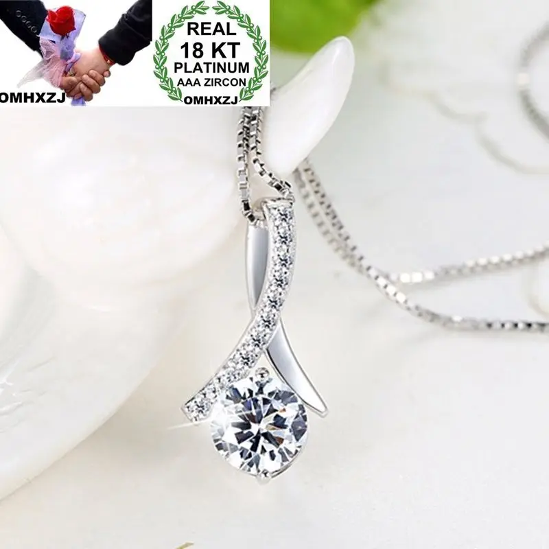 

Ожерелье OMHXZJ из серебра 925 пробы с Белым Круглым Цирконом