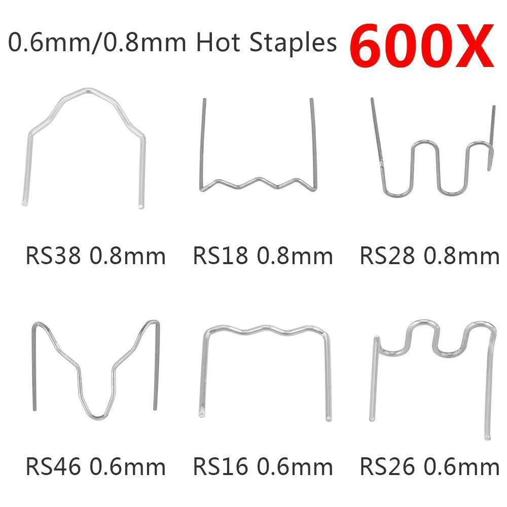 

600* 0.6/0.8mm Hot Stapler Staple For Plastic Welder Bumper Repair Tool Replace