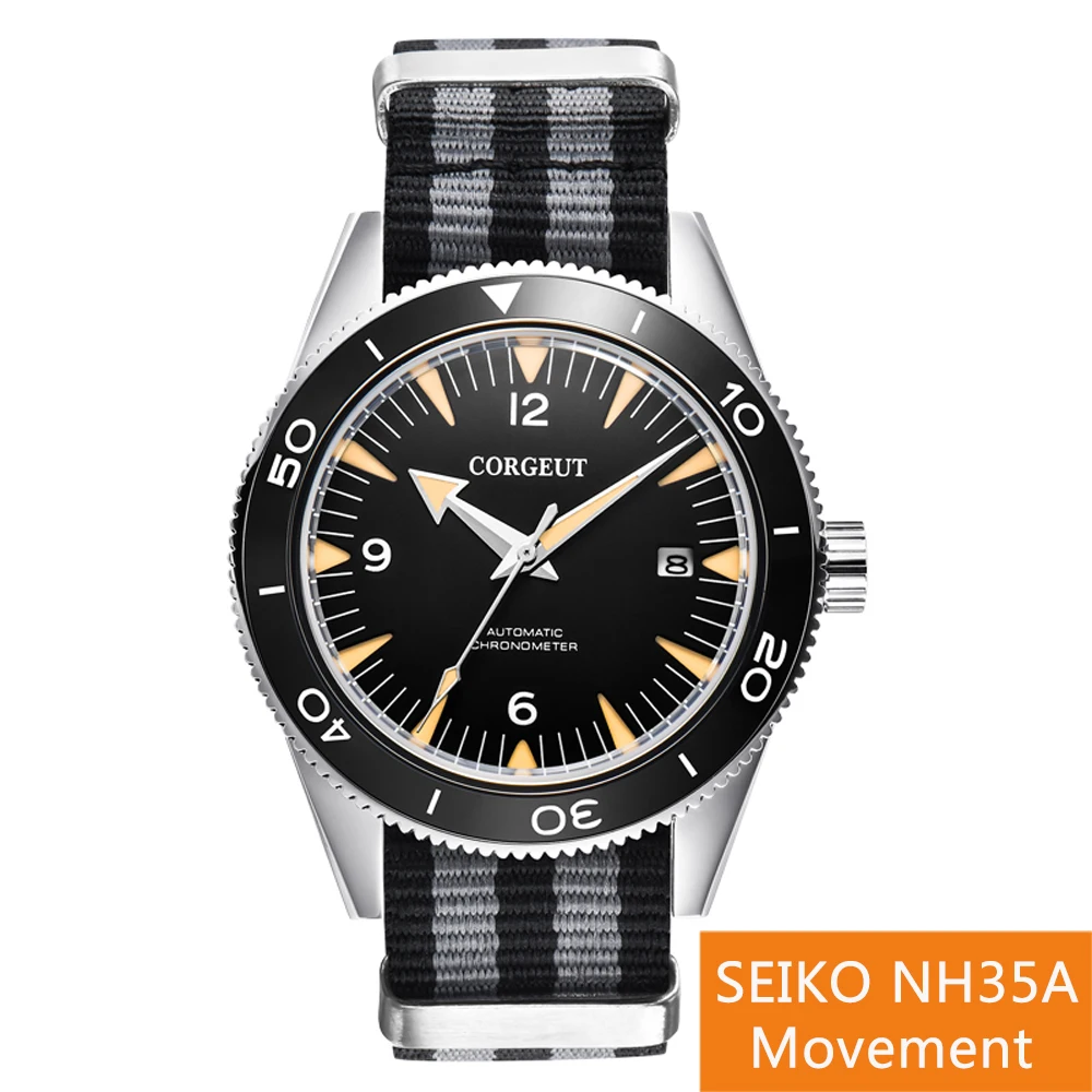 Часы мужские механические Автоматические 41 мм со светящимся календарем и