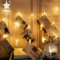 led light string diy photo clip light usb outdoor battery powered christmas day decoration photo wall culture wall party wedding