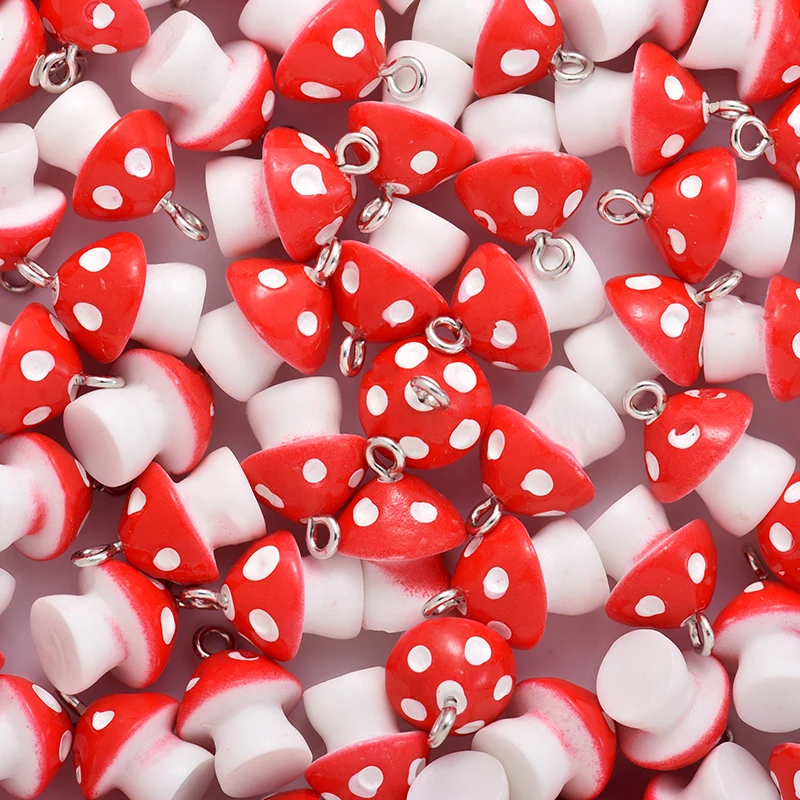 10 шт. подвески в виде грибов 6 цветов