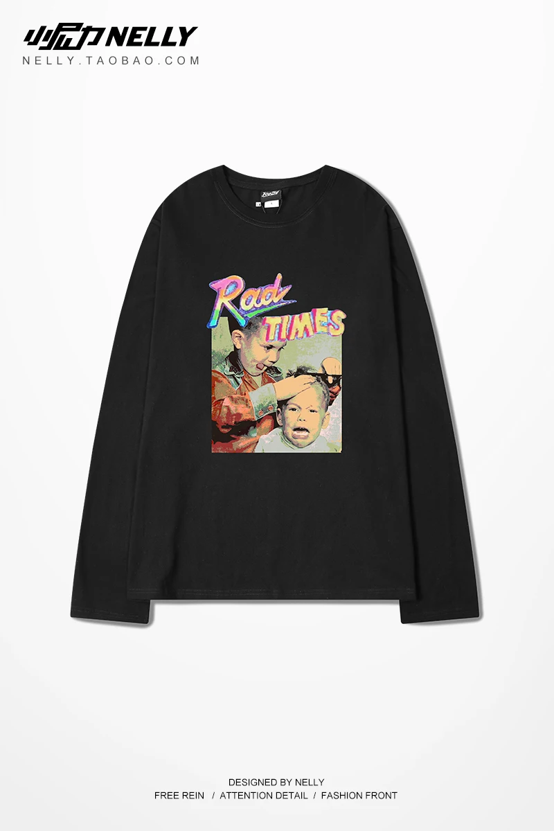 

Plus Size Women's Summer T-Shirts 2019 New O-Neck Long Sleeve Cute Cartoon T-Shirt for Girls Students Lady BF Style Tops Tees