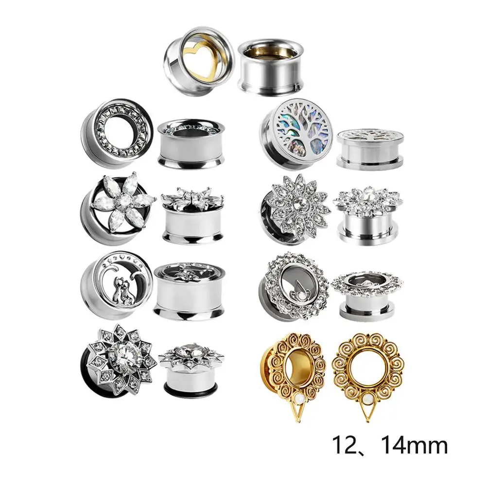 Затычки для ушей тонкие винтовые серьги 2 шт. Калиброванные расширители тела