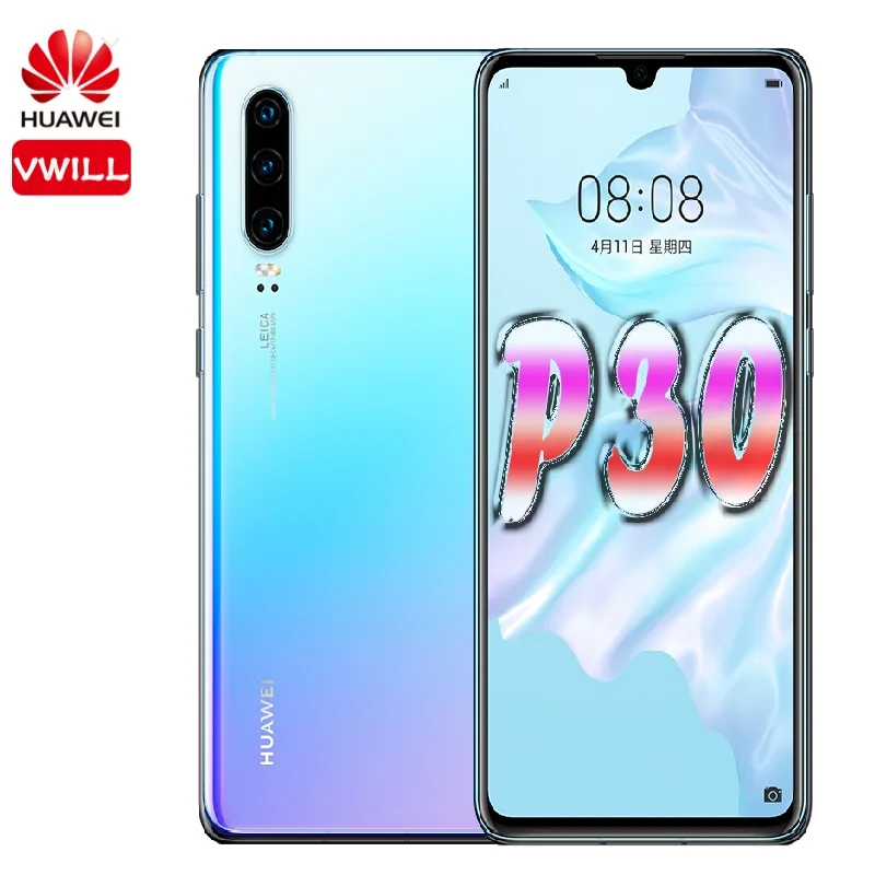 huawei P30 мобильный телефон 6,1 ''Kirin 980 Восьмиядерный Android 9,0 3650 мАч суперзарядка Встроенный экран отпечатков пальцев GPU Turbo 3,0