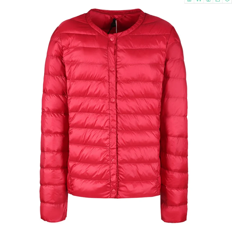 Пуховик женский Сверхлегкий белый теплый большой размер 3XL | Женская одежда