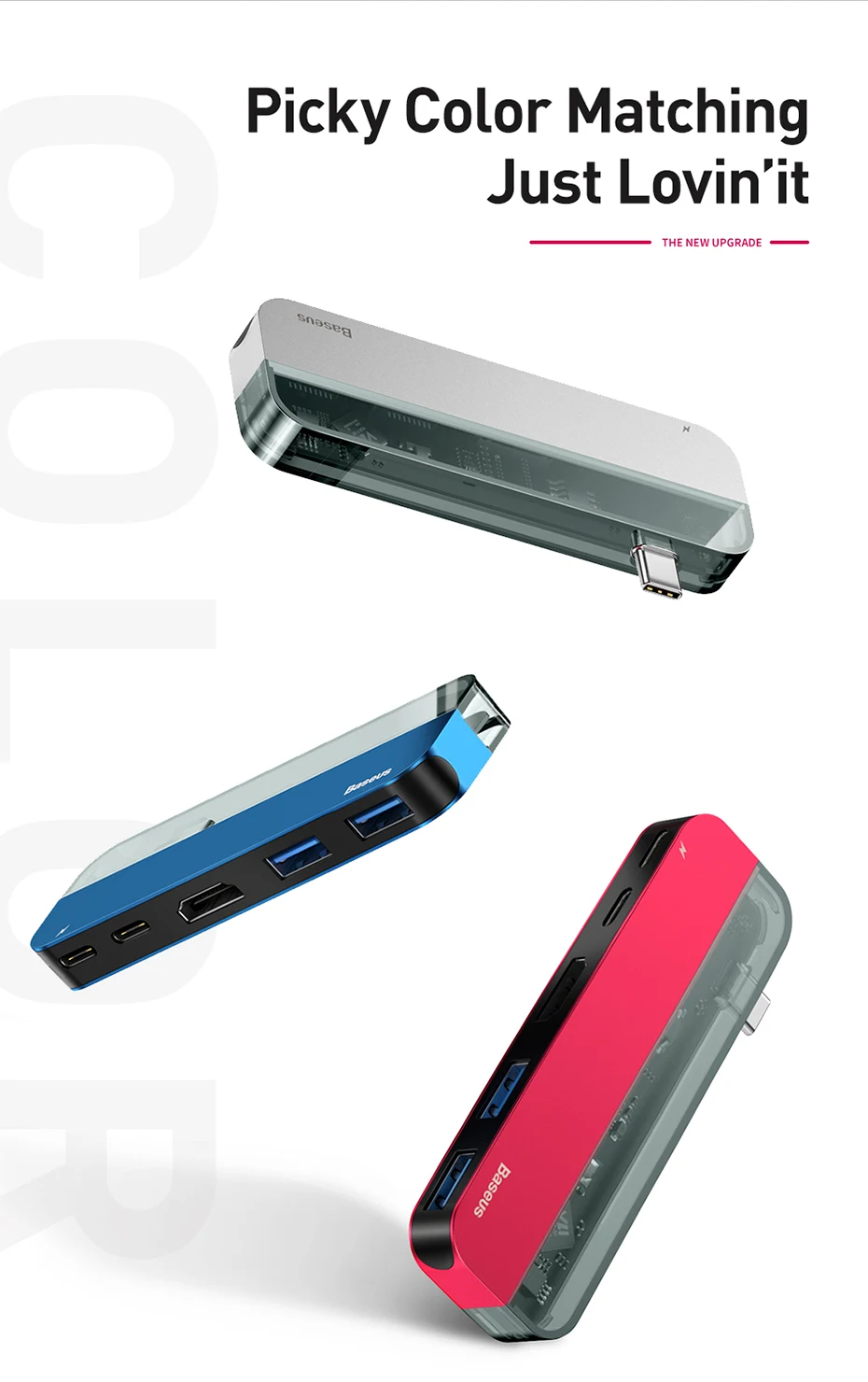 Baseus USB C концентратор для мульти HDMI USB 3,0 usb-хаб для MacBook адаптер Аксессуары Pro Thunderbolt 3 SD кард-ридер type-C usb-хаб