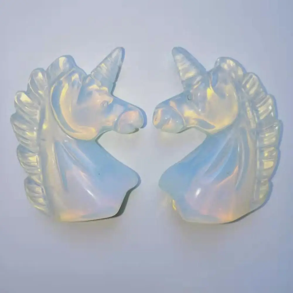 High Quality 2.5inches Various Gemstone Unicorns Shape Crystal Cute Animal Hand Polished Feng Shui For Gift& Home Decor WYQ
