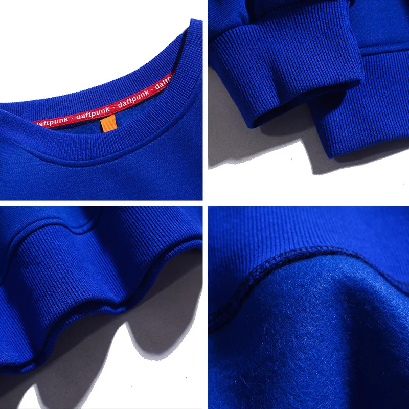 Однотонная толстовка Мужская черная белая с длинным рукавом новый стиль 2021