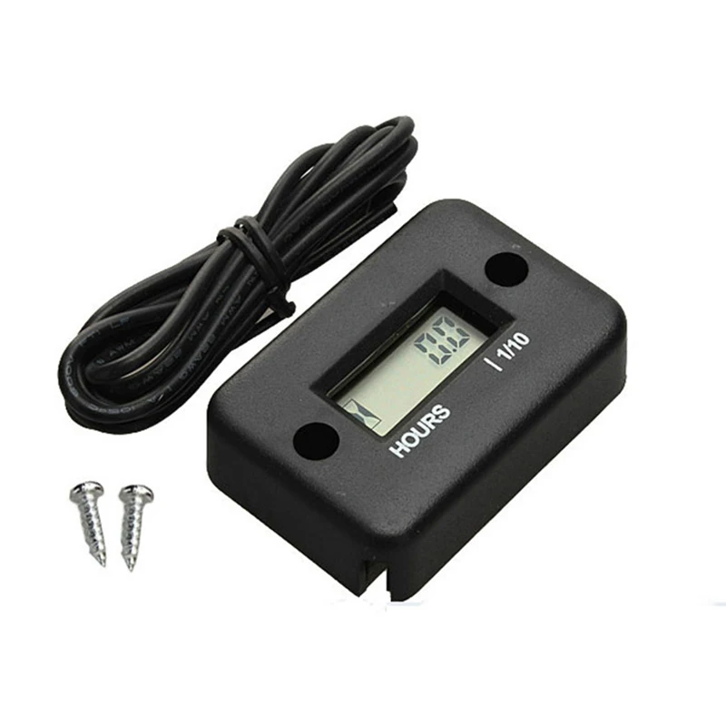 Водонепроницаемый цифровой счетчик моточасов 1 шт. ЖК-дисплей для квадроциклов