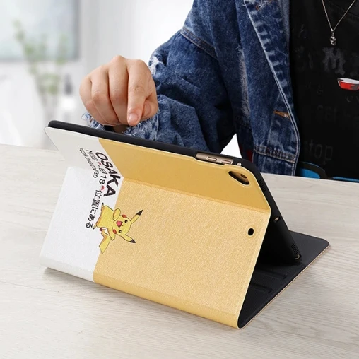 Мягкий чехол из искусственной кожи с откидной крышкой в мультяшном стиле для iPad 2