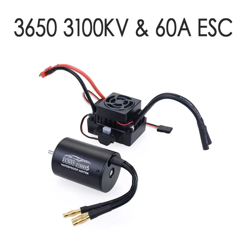 3560 3100KV 60A ESC RC автомобиль 1:10 Запчасти 3650 3660 F540 2300KV 2600KV 3100KV 3300KV 3900KV 4370KV бесщеточный мотор 60A ESC для Monster Грузовик Багги Baja - Цвет: 3560 3100KV 60A ESC