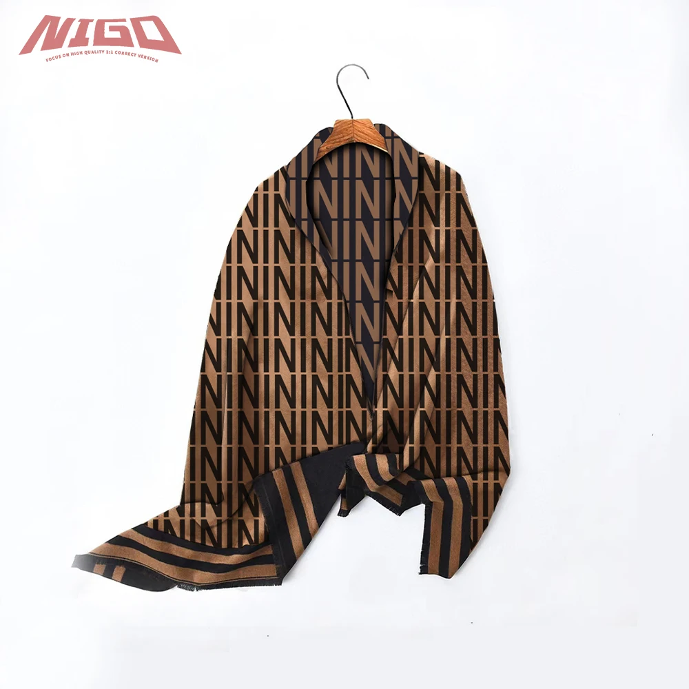 

NIGO Ms 21ss, кашемировая шерсть с надписью шаль-шарф с принтом # nigo59181