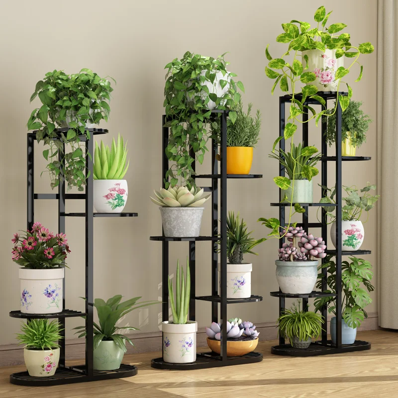 Полка для цветов многоярусная полка дома кованая железная горшок в гостиную