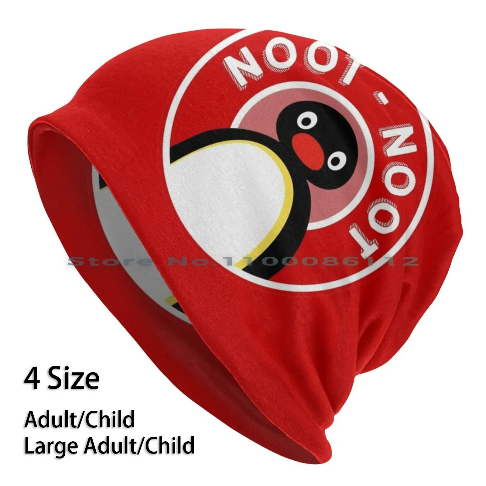 

Pingu / Noot Noot Logo ( Pingu The Pengouin ) Beanies Knit Hat Penguin Cute Tv Show Noot Noot Noot Pingu Pingu Brimless Knitted