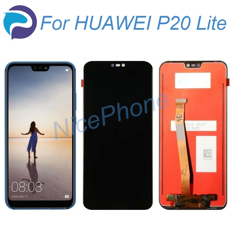 Для HUAWEI p20 lite ЖК дисплей сенсорный экран дигитайзер для сборки запасные части NE TL00