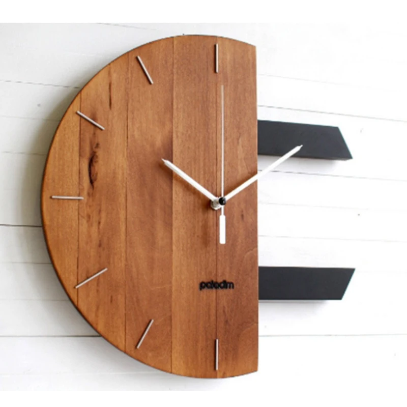 Новинка серебристые деревянные настенные часы современный дизайн винтажные