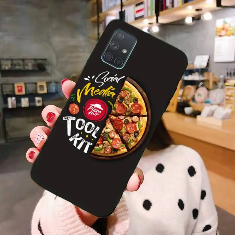 CUTEWANAN вкусная еда пиццы черный мягкий термополиуретановый Чехол для мобильного