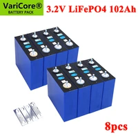 8pcs 3 2v 102ah lifepo4 rechargeable battery lithium iron phosphate diy 12v 24v e scooter energy solar cell batteries tax free