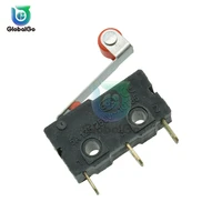 10pcslot kw12 3 mini micro switch 3pin with roller limit switch 5a ac 125v 250v micro switches