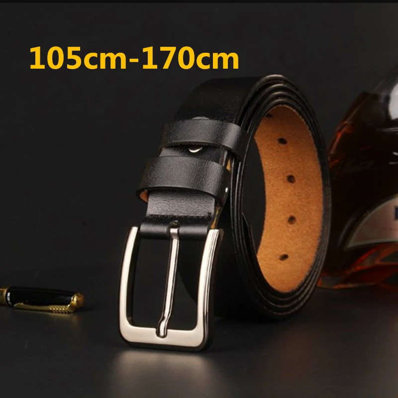 

Мужской ремень из натуральной кожи, винтажный Повседневный ремень с пряжкой со штырьком, длина 170 см