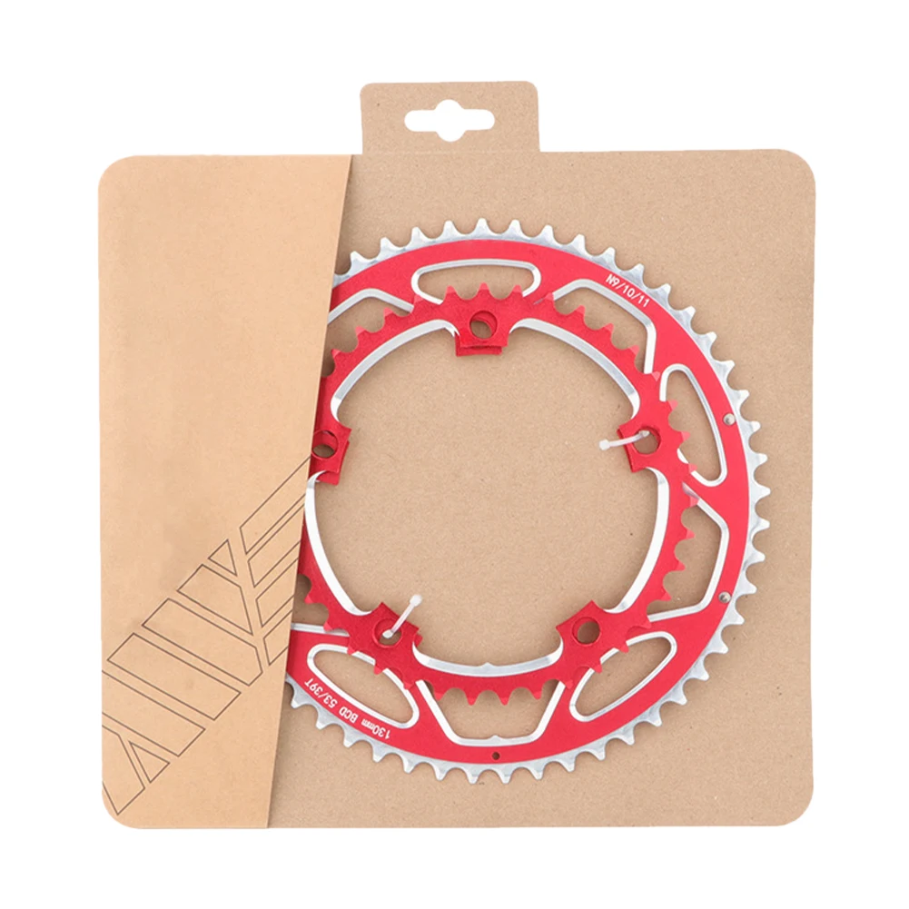 Двойная круглая велосипедная Звездочка из алюминиевого сплава 53T-39T для